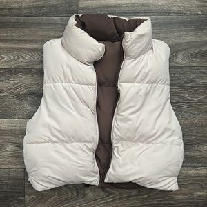 Reversible Puffer Crop Vest